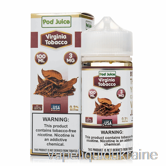 Vape Ukraine Virginia Tobacco - Pod Juice - 100mL 6mg